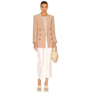 L'AGENCE Jayda Double Breasted Blazer in Cappuccino Size 0‎